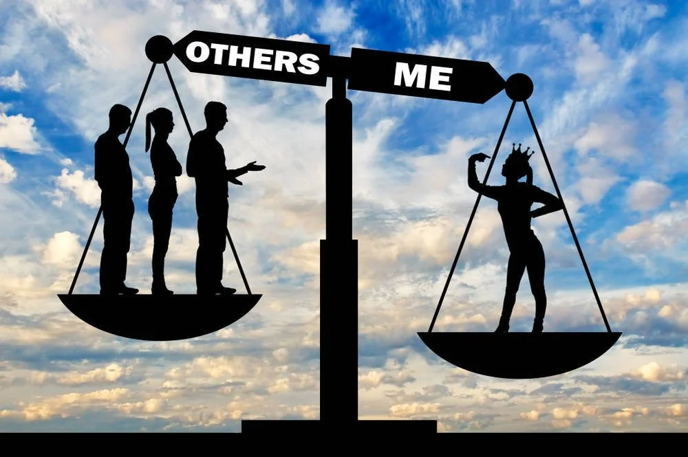 being arrogant, prideful, egocentric