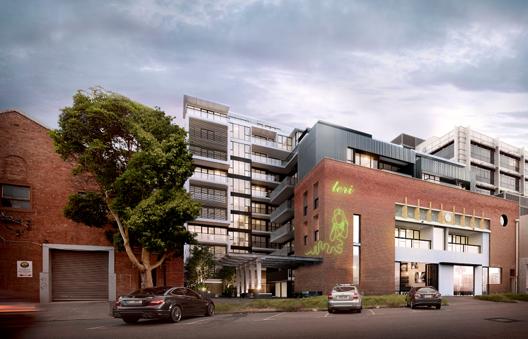 TERI APARTMENTS :: SOUTH MELBOURNE An innovative mix of modernity with history, Teri Apartments features 195 architecturally designed apartments in a former Australia Post mail processing centre. Boasting a period street-front building in South Melbourne, a suburb known for its rich history and ever changing character, Teri Apartments offers residents a stylish and captivating apartment that reflects the site’s traditional industrial charm. Teri Apartments is a collaborative effort between Hub Property Group, Point Architects, Baldasso Cortese and National Sterling.