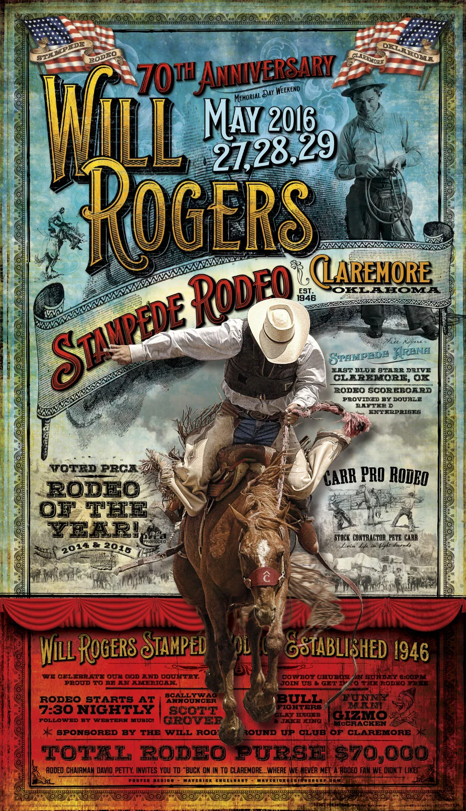 Will Rogers Stampede Rodeo Poster