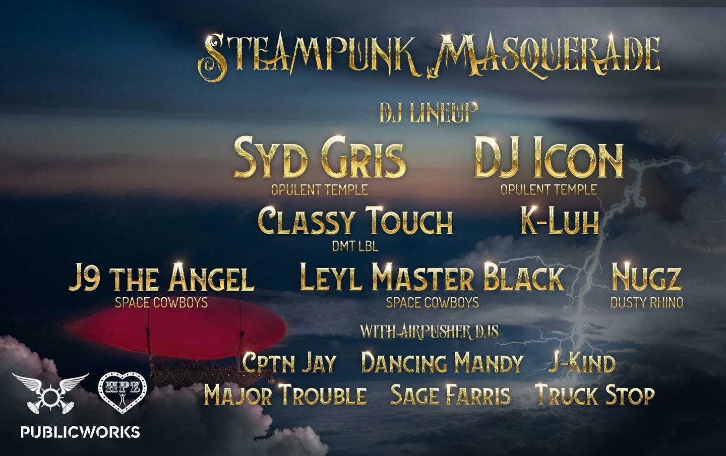 ❤️&zwj;🔥 !!! LINEUP ALERT !!! ❤️&zwj;🔥

We're so excited to share phase one of our lineup for this year's Steampunk Masquerade! Dust off your corsets and top hats and join us for the best music, art, and community the SF Burner community has to off