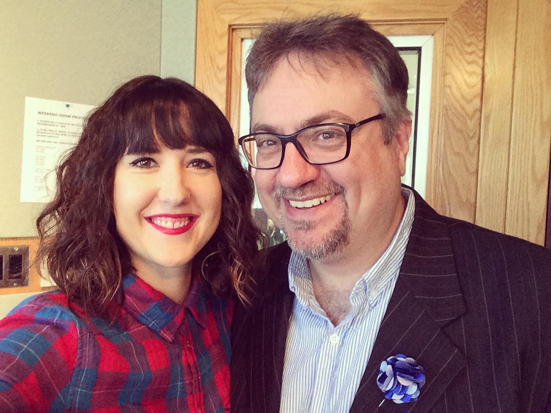 Ellen Doty and Russell Bowers at CBC Studio, Calgary