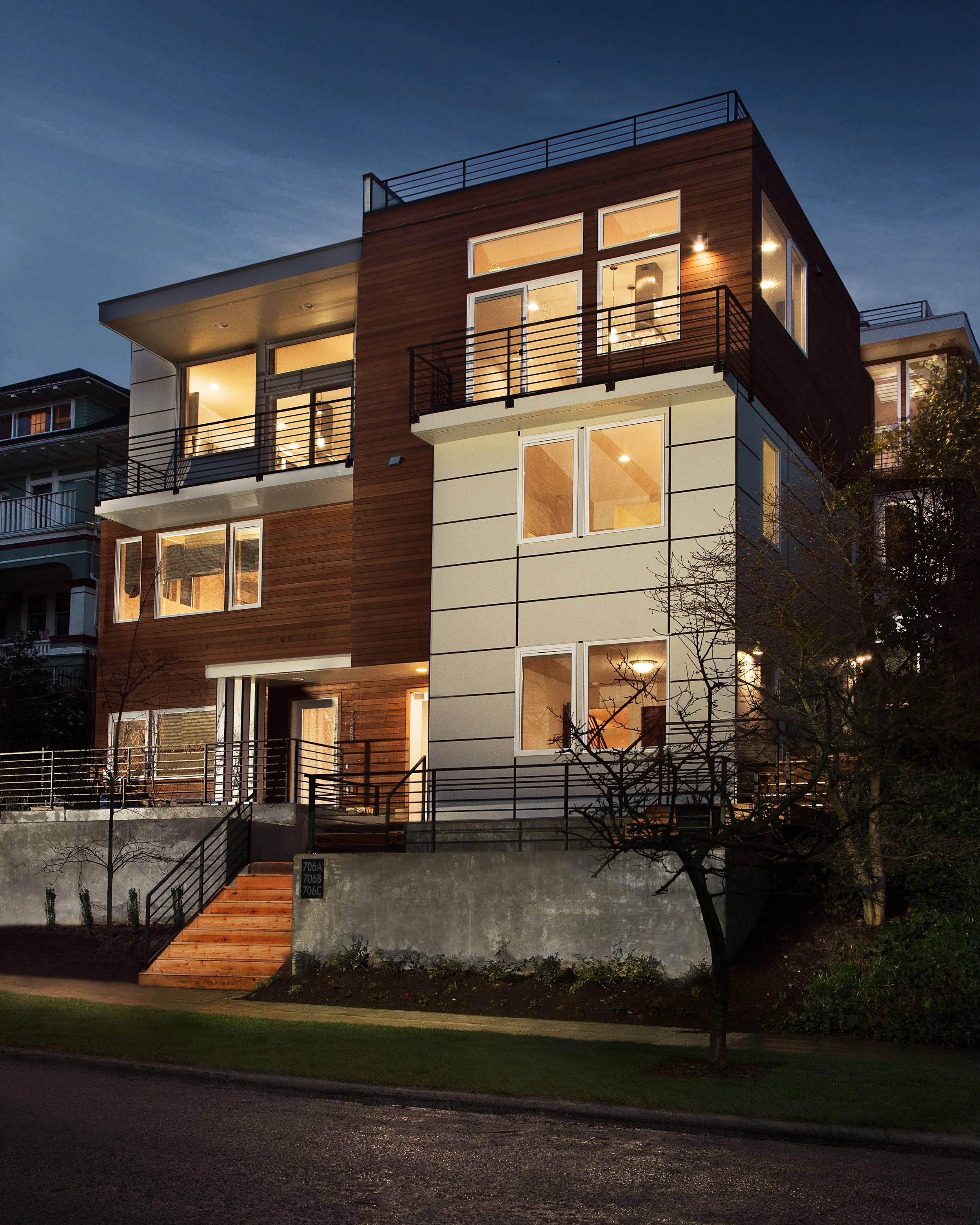 town home exterior seattle photography by spencer wallace photo