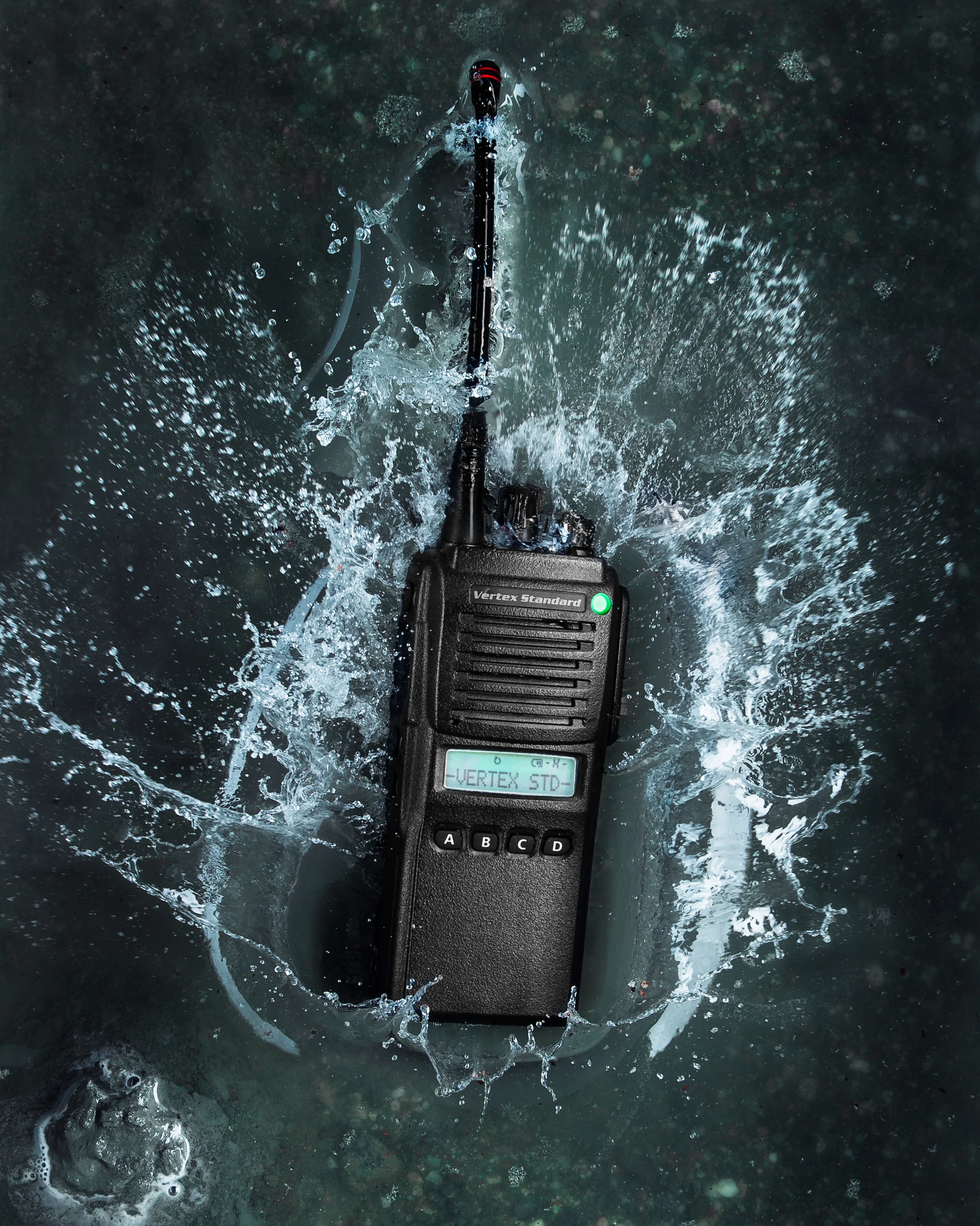 vertex radio water splash ad by spencer wallace photo