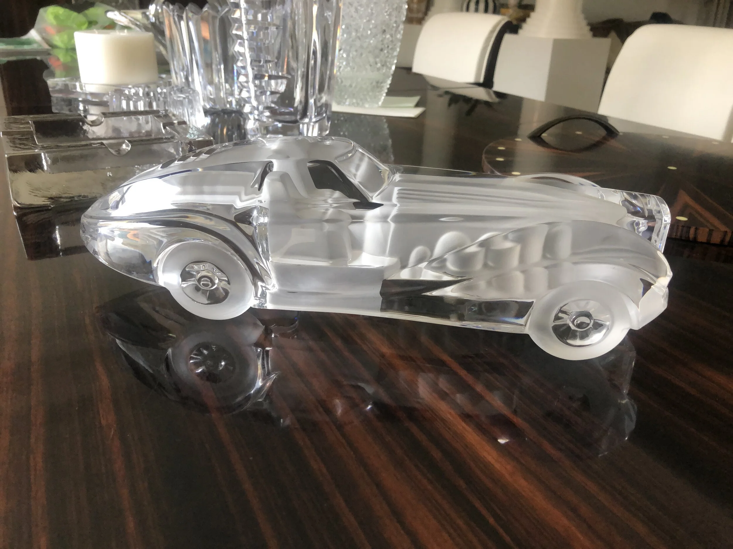 DAUM ' COUPE RIVIERA' CRYSTAL CAR. SOLD — Mandalay Design CO.