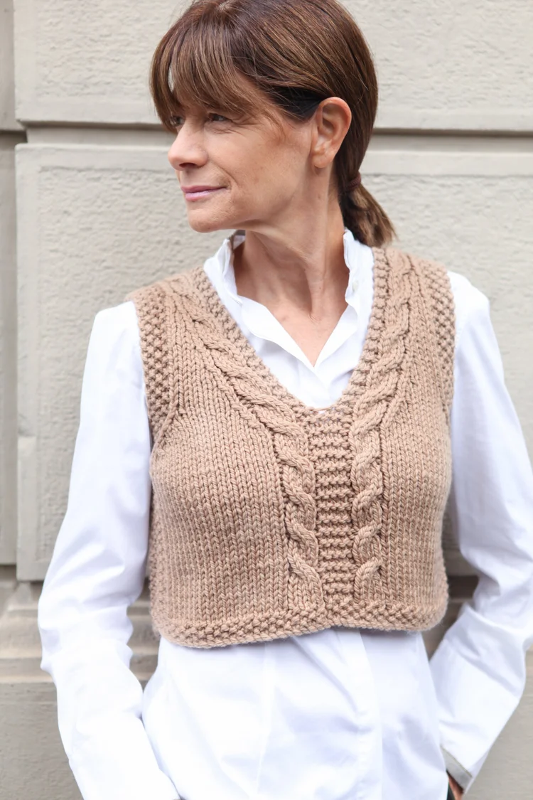 Gilet Donna,Donna Maglione Lavorato A Maglia A Trecce Gilet Argyle