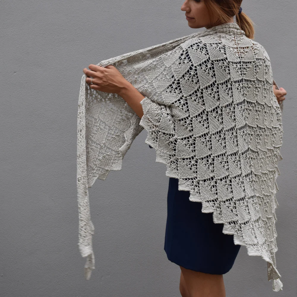 Uncinetto Stola Ai Ferri Punto Pavone Scialle Stola Punto Pavone