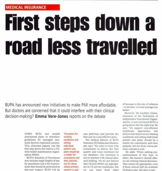 First steps down a road less travelled