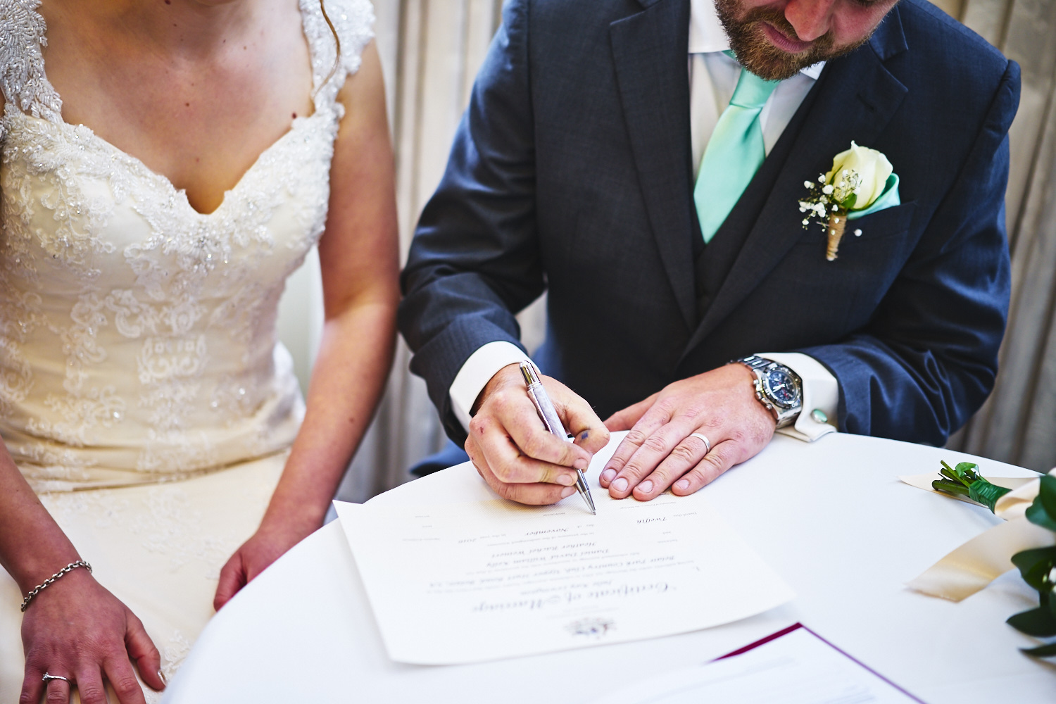 wedding signing registrar