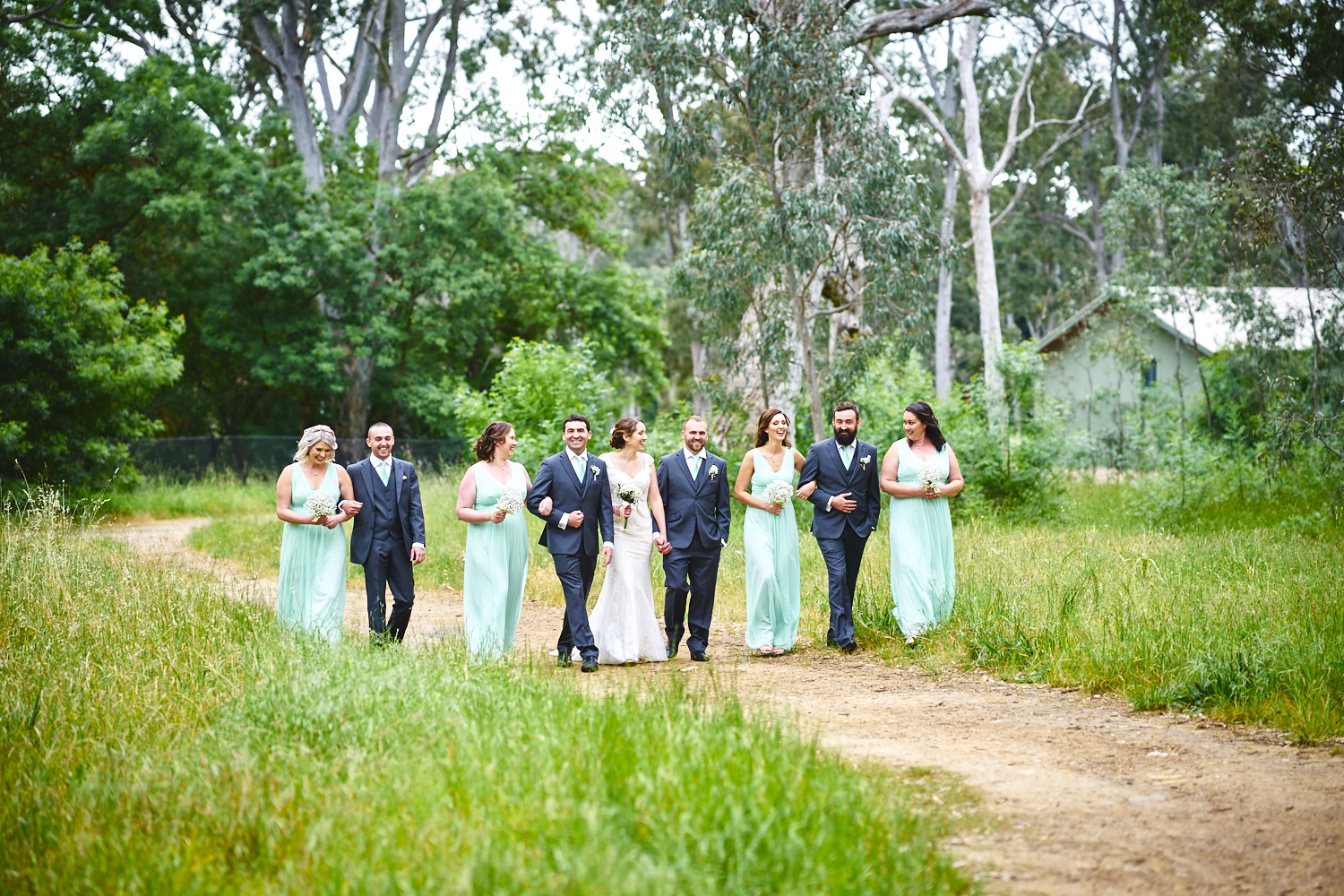 bridal party walking belair national park adelaide