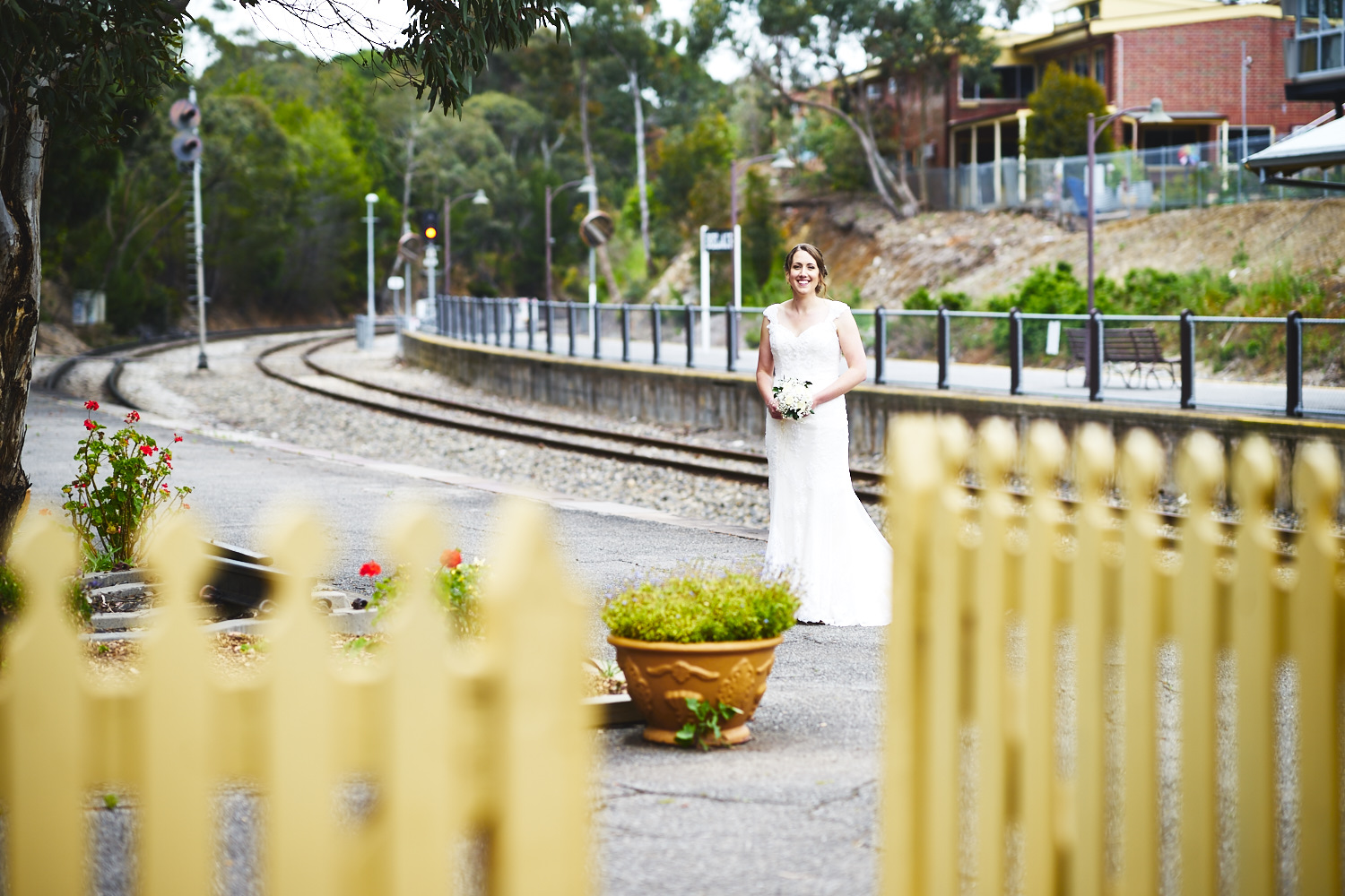 old belair train station wedding