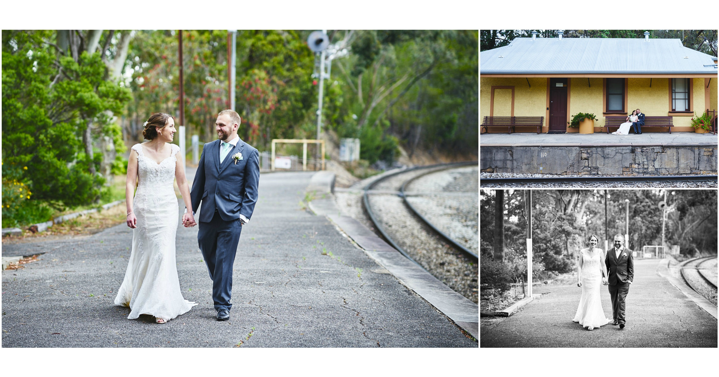 old belair train station wedding