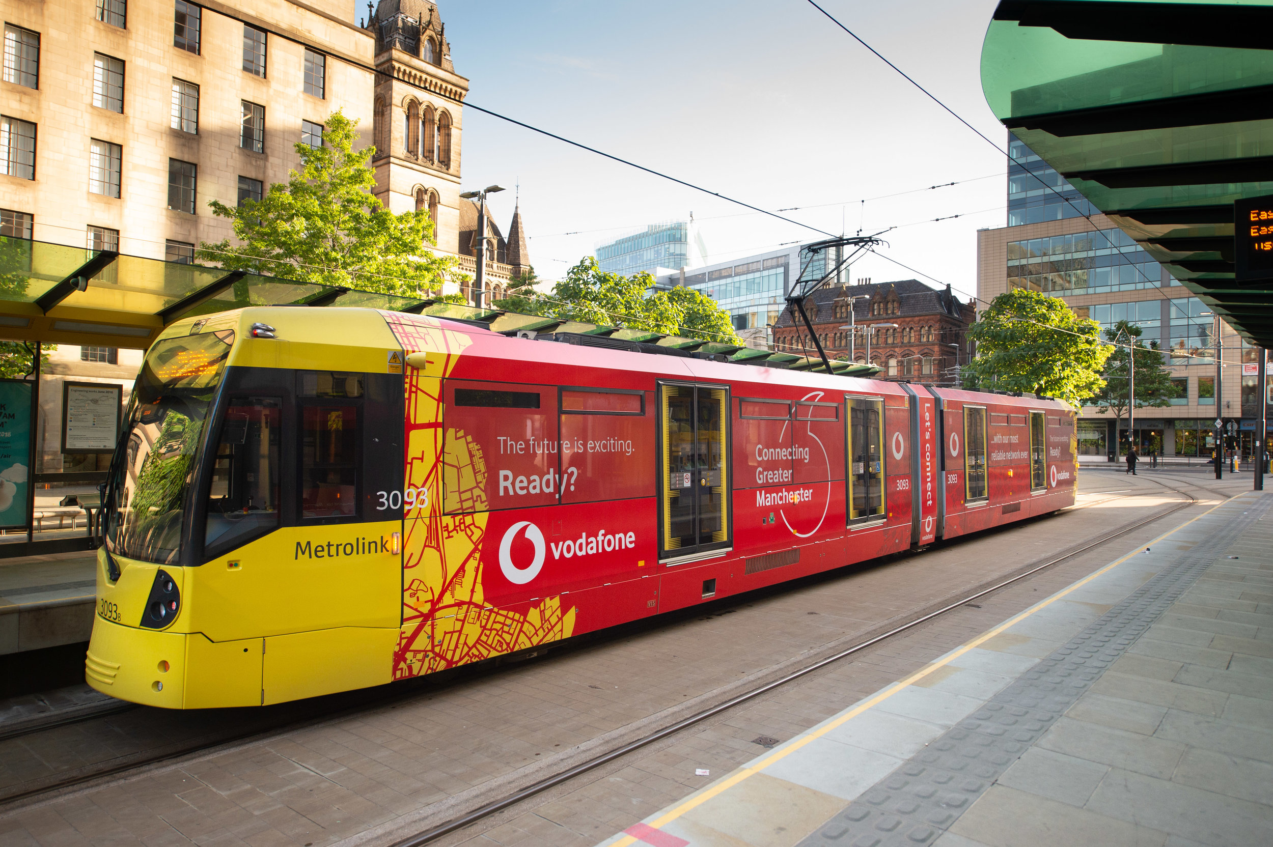  Vodafone wrapped Manchester Metrolink tram 