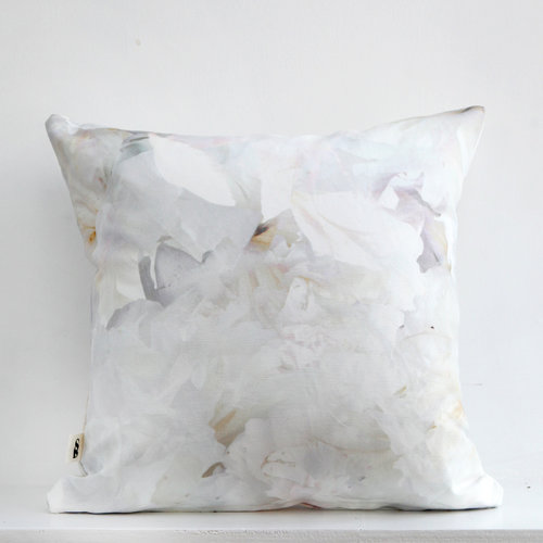 Peony Cushion - Cream