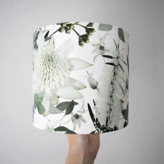 The Bottlebrush and Waratah lampshade in neutral/white is now available online 🖤