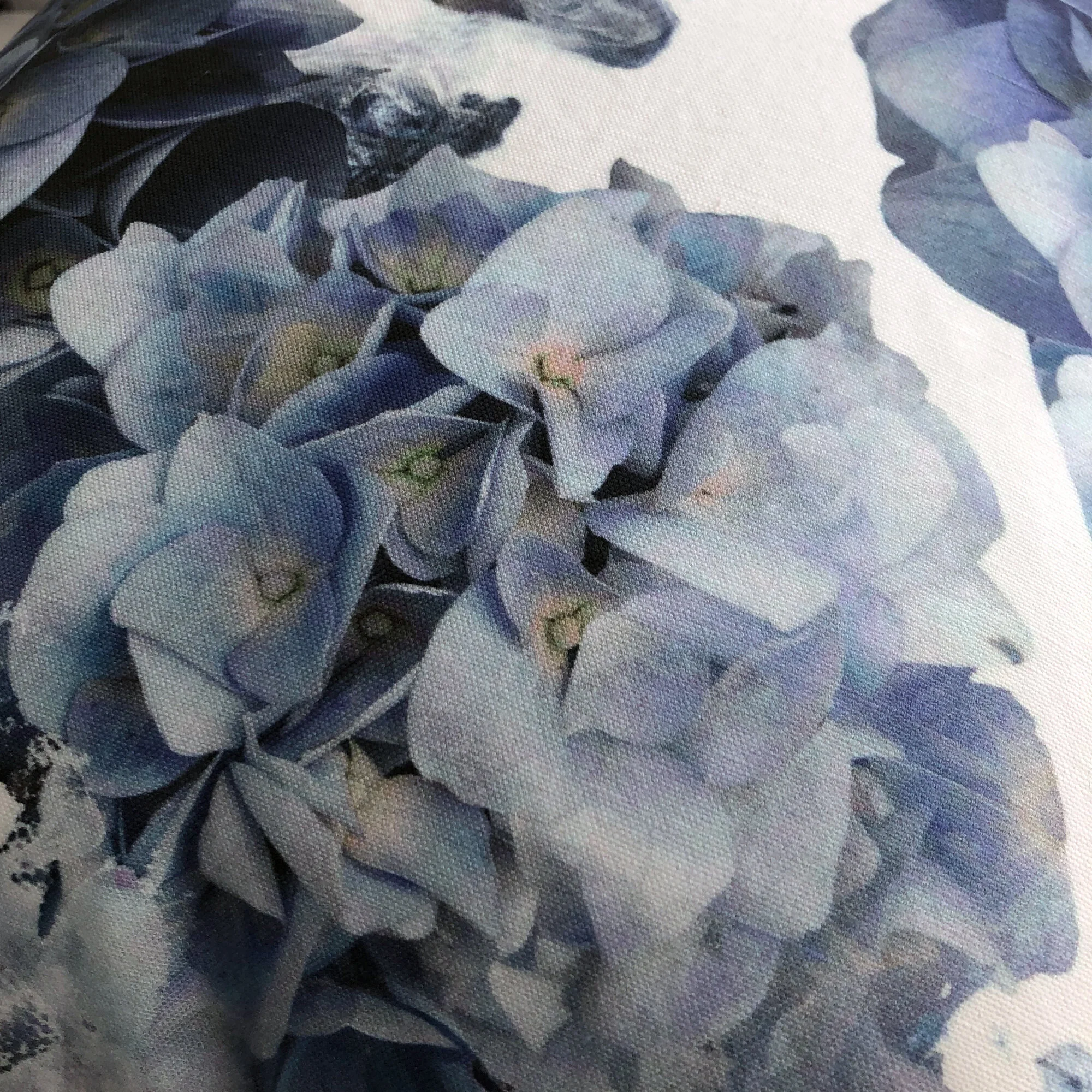 Blue Hydrangea Cushion | Eco Friendly Cushion | Blue Cushion | Floral Cushion | Botanical Cushion