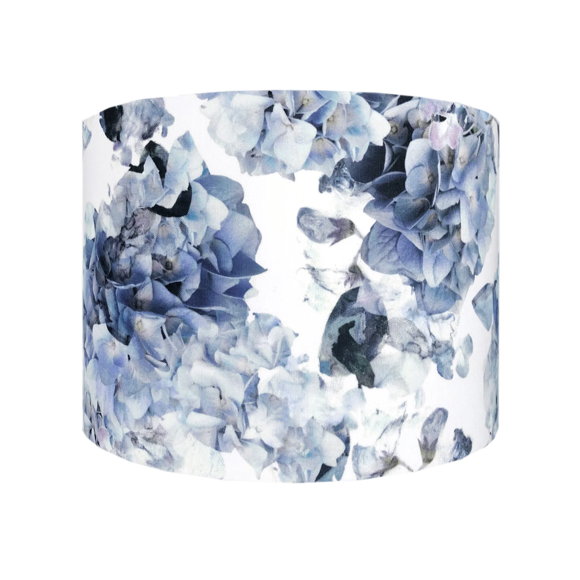 Blue Hydrangea Lampshade | Botanical Lampshade | Blue Floral Lampshade | Floral Drum Lampshade