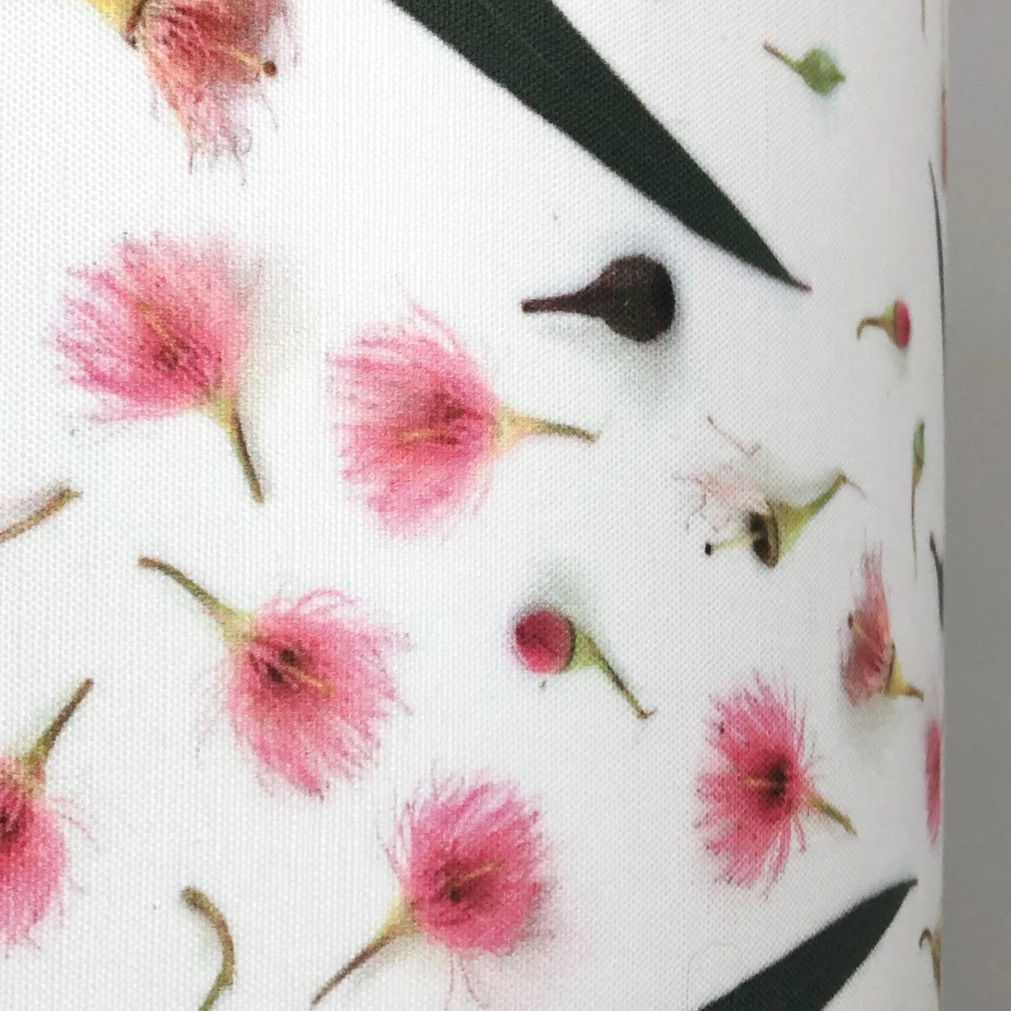 Flowering Gum Lampshade | Australian Botanical Lampshade | Pink Floral Lampshade | Eucalyptus Lampshade | Floral Drum Lampshade