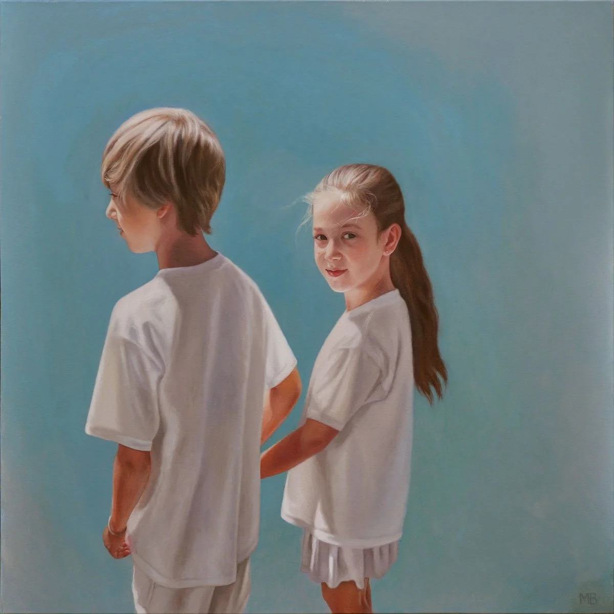Leo & Caroline, oil on canvas