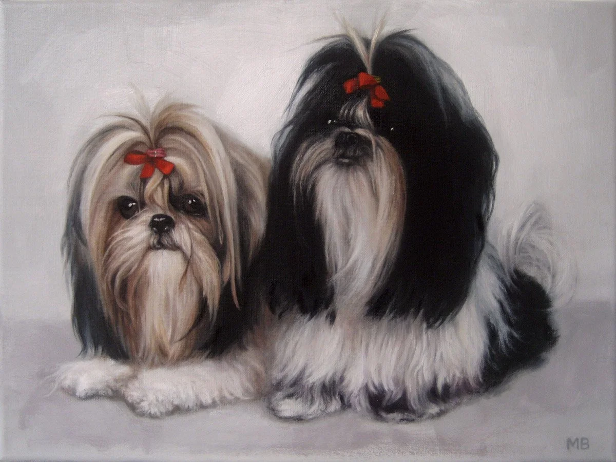 Sasha & Wolfie, oil on canvas
