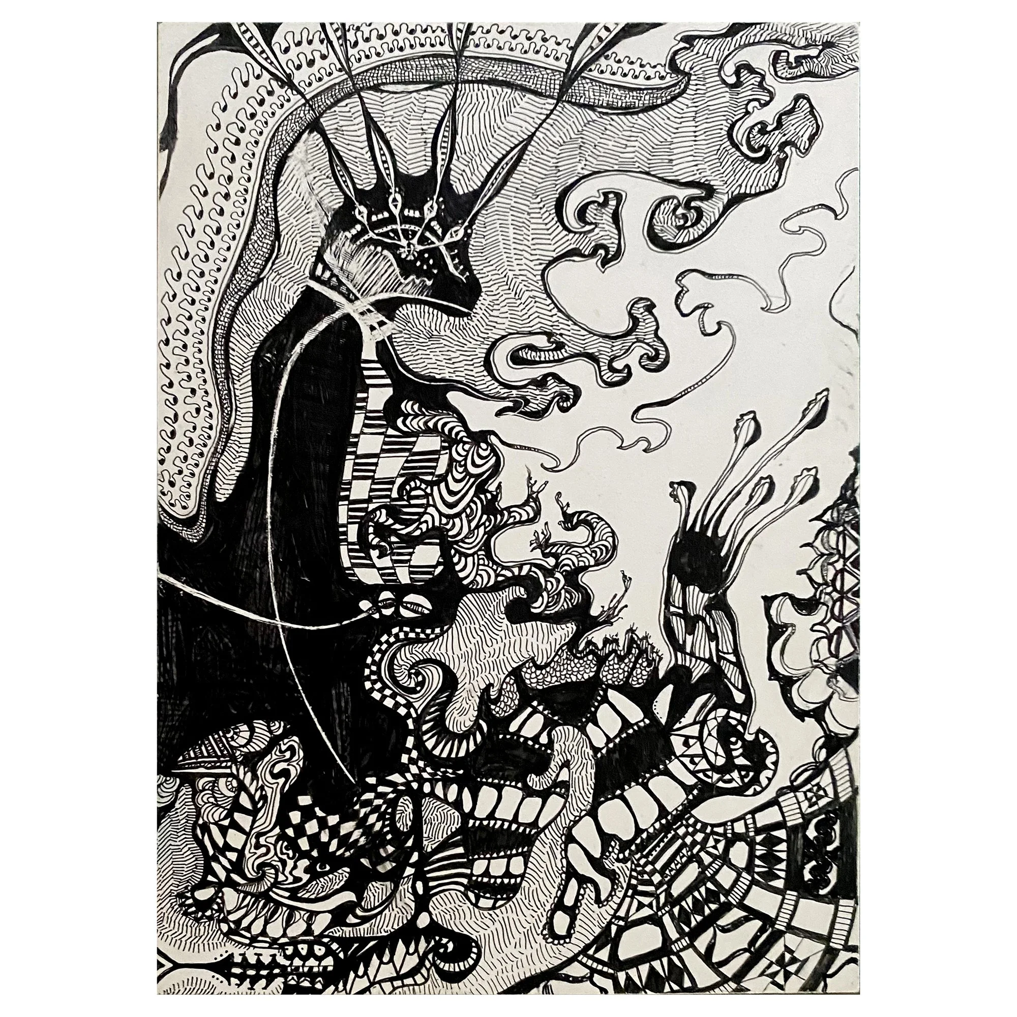 Number 5, 8"x10" framed