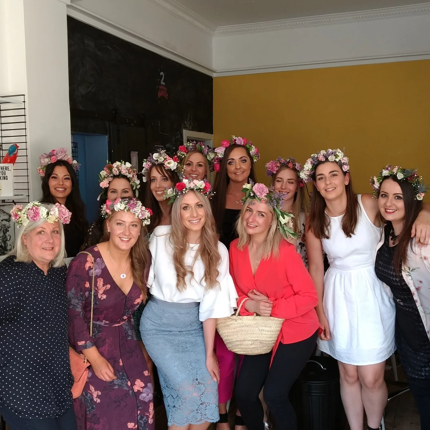 Flower crown hen party — Sustainable Wild Flower Wedding and