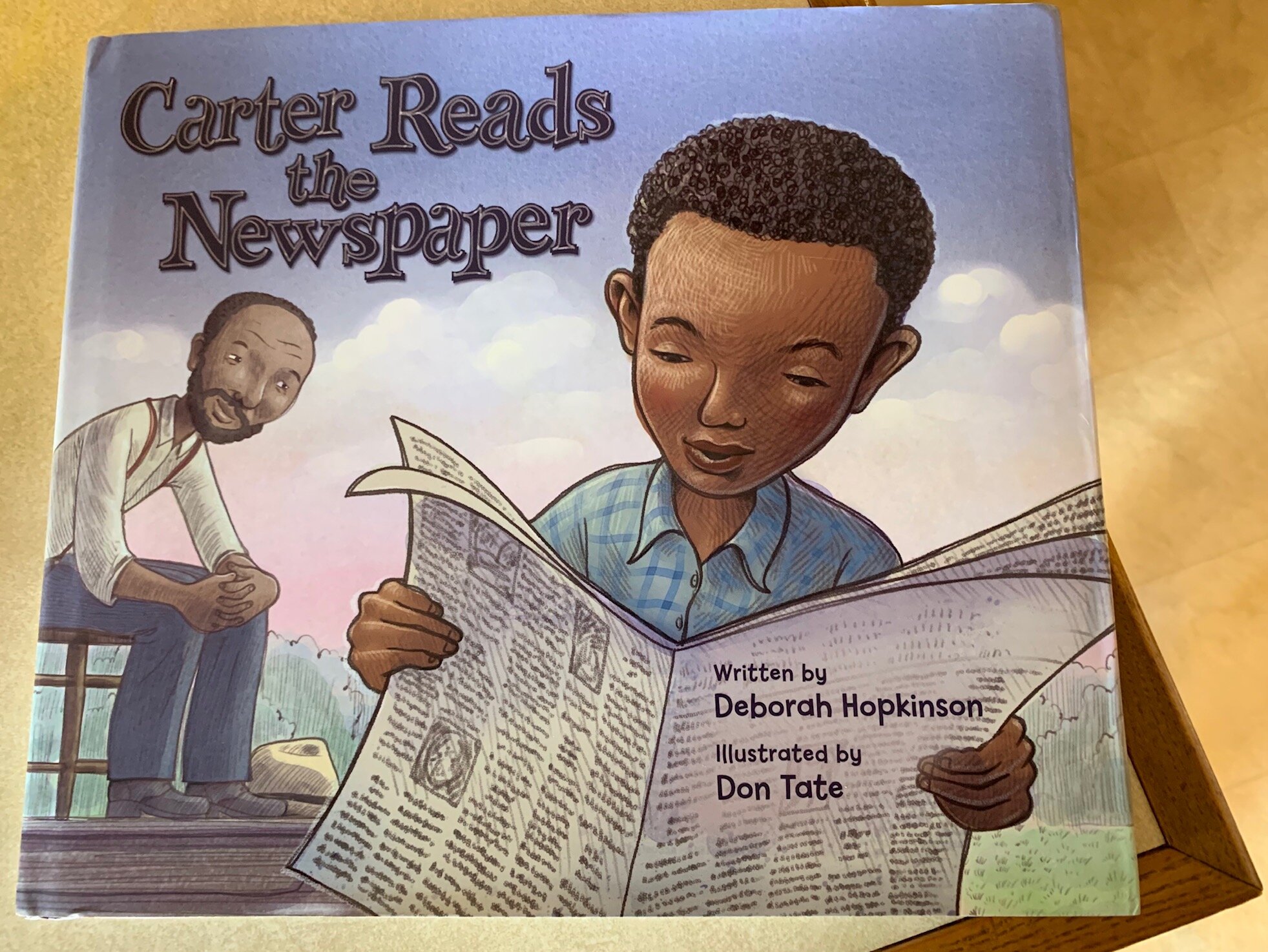 Carter Reads the Newspaper - dedicated to Books4buddies