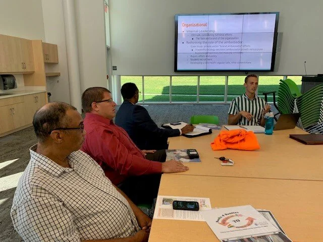 Jordan Topoleski helps plan Books 4 Buddies future.