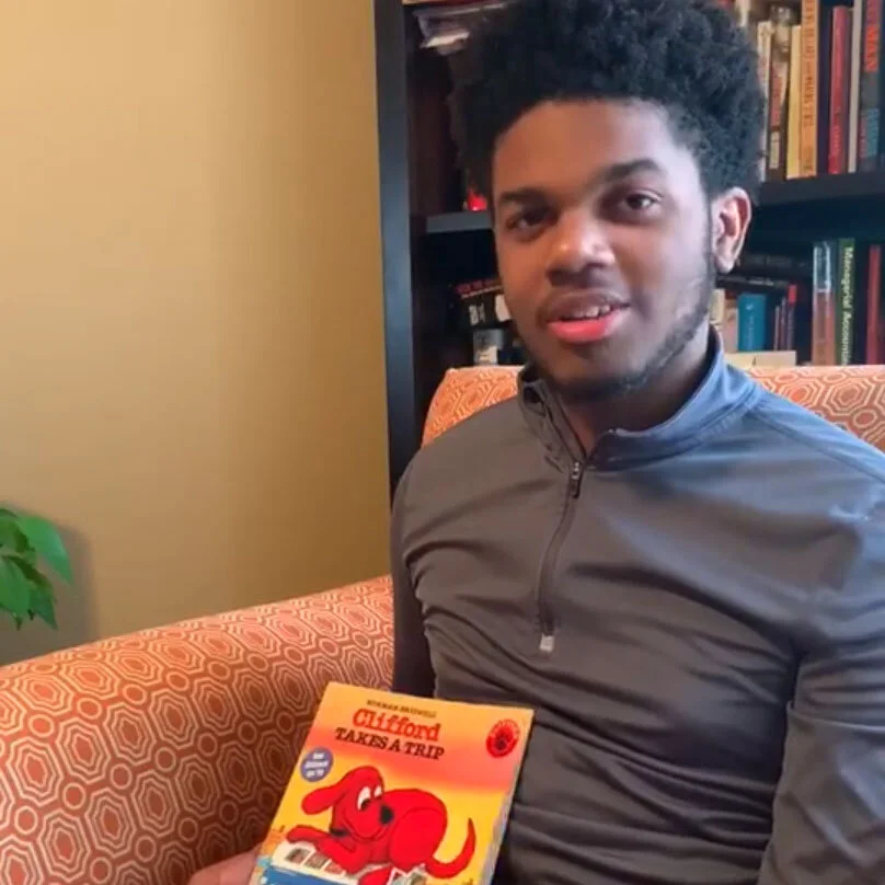 Books 4 Buddies Ambassador reads Clifford Takes a Trip