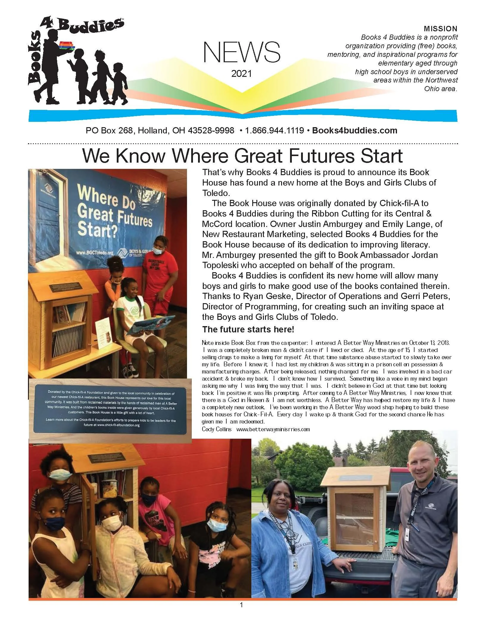 The Books 4 Buddies 2021 Newsletter is available now!