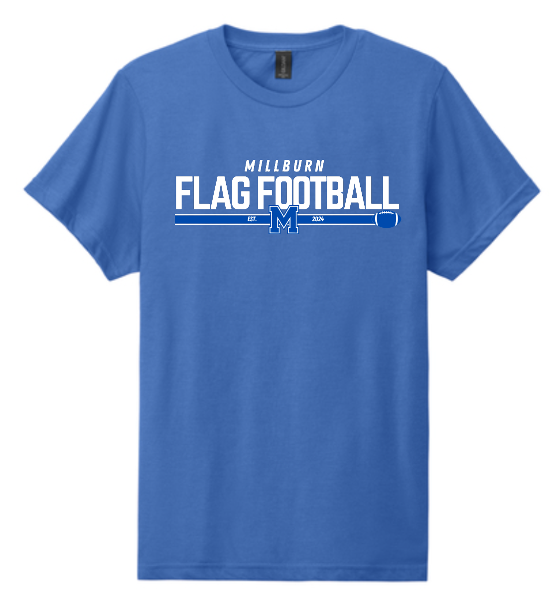 Millburn Flag Football Softstyle Royal Mist T-shirt
