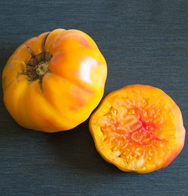 STRIPED GERMAN* Large Bi-Color Striped Tomato