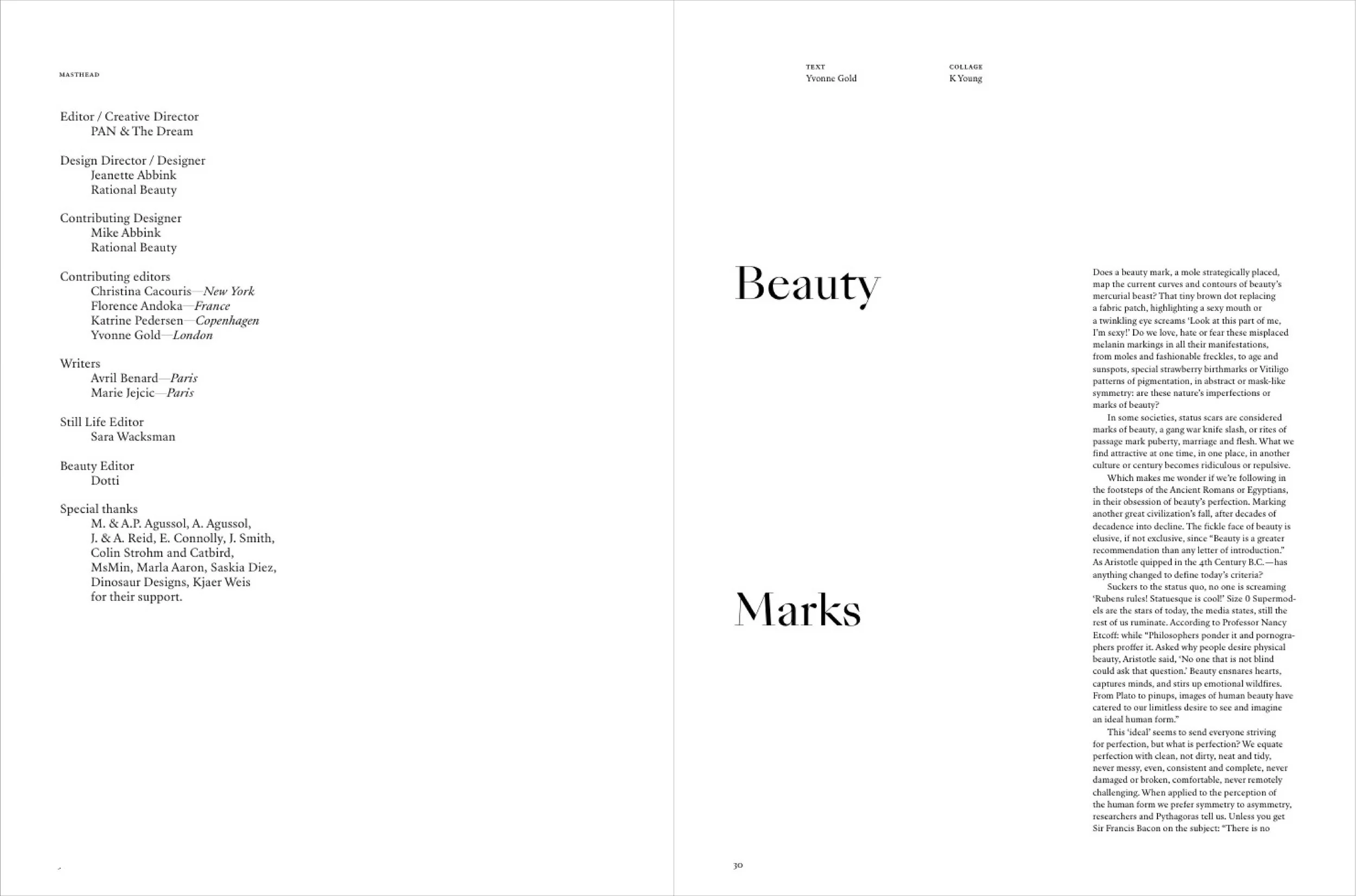 CONTRIBUTING EDITOR : PAN MAGAZINE