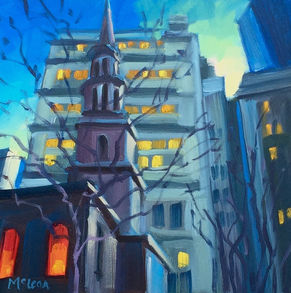 Winter Twilight, St. Paul's Chapel, New York City
