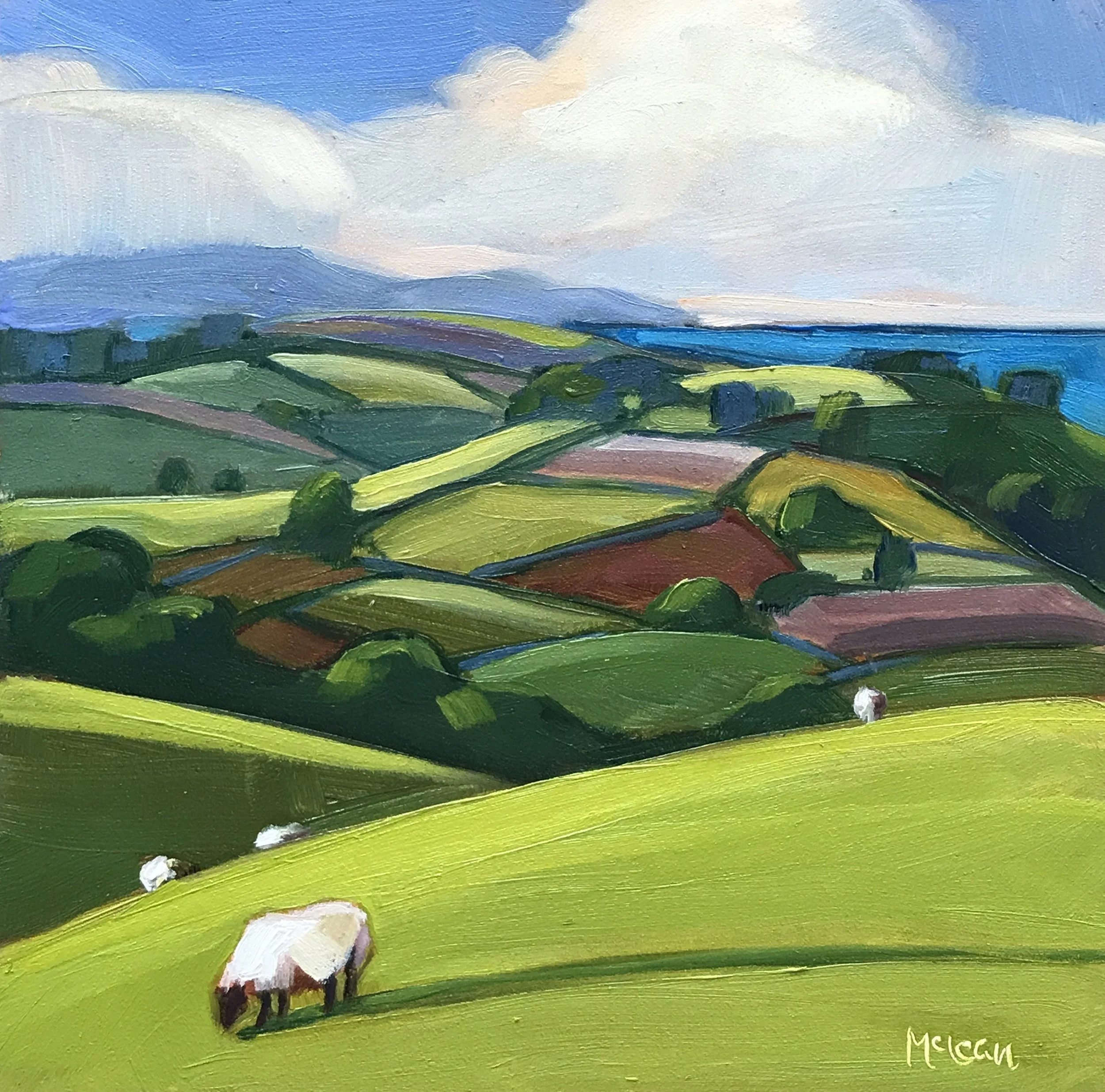 Grazing with a View to the Sea, Devon