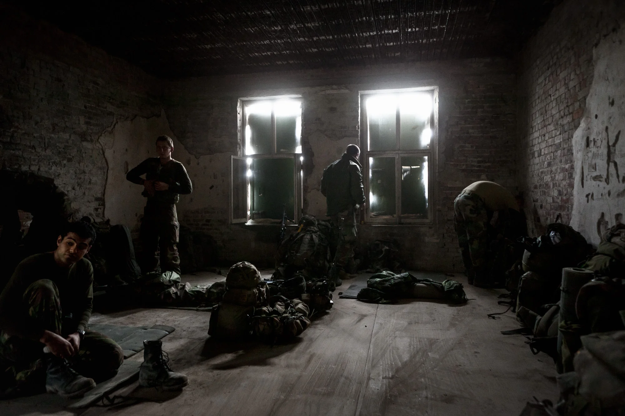 Royal Marines of 42 Commando prepare for a patrol at FOB Imber on exercise Final Nail. This annual 10-day exercise is designed to encompass all the skills learned during their 15 months of training and is the last for the Royal Marines Young Office