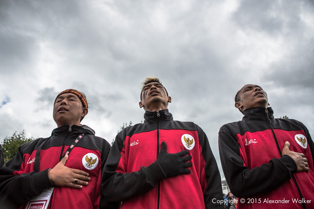 Team Indonesia at the Homelss World Cup in Amsterdam 2015