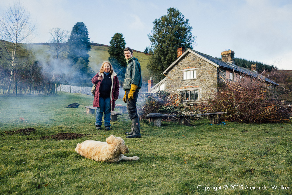 Francesca Cassini walks around Old Chapel Farm in Llanidloes.