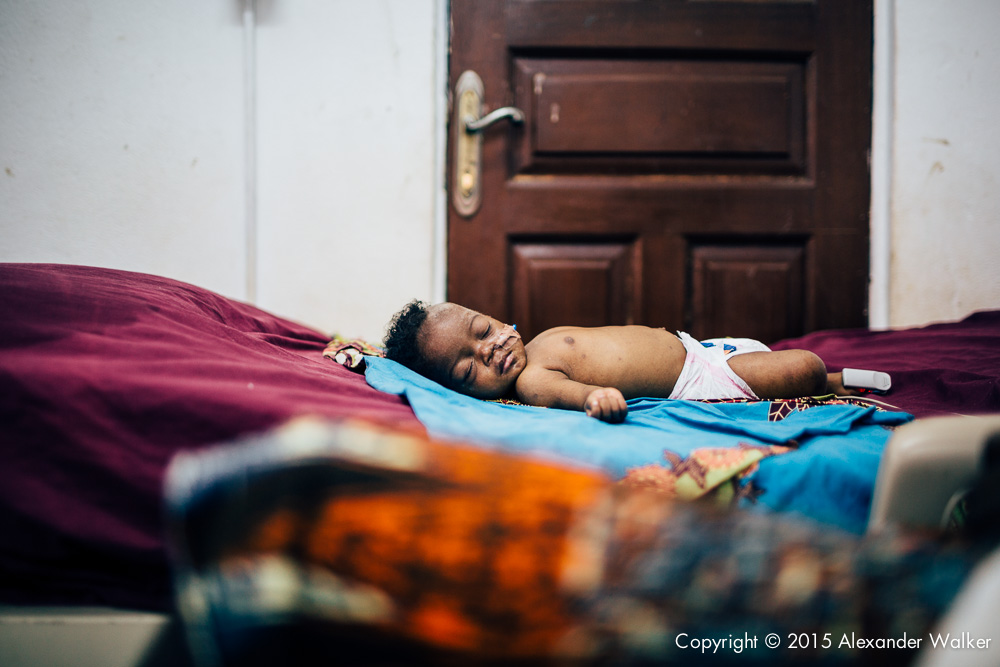  Wahidnatu Sessay (2 months old), in the intensive care unit of the During Childrens Hospital, GAVI Alliance.  Comic Relief has funded GAVI since 2012 and awared funds in 2014 to purchace and deliver three lifesaving Vaccines to hundres of thousands 