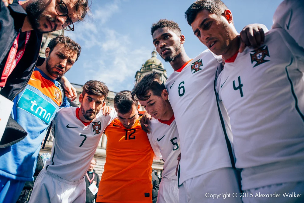 Team Portugal at the Homeless World Cup. The Homeless World Cup is a unique, pioneering social movement which uses football to inspire homeless people to change their own lives. Homeless World Cup 2016 is taking place in Glasgow's George Square from July 10th to July 16th. For more information, visit www.homelessworldcup.com