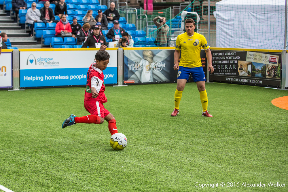  Cambodia Vs Sweden at the mens Globe Final at the Homeless World Cup. The Homeless World Cup is a unique, pioneering social movement which uses football to inspire homeless people to change their own lives. Homeless World Cup 2016 is taking place in