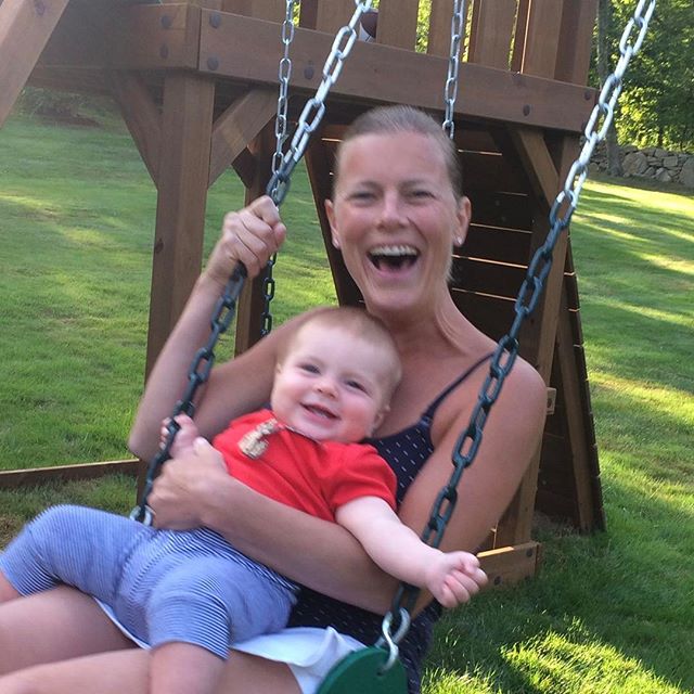 Swinging into Fall soon. Can't believe it's already getting so chilly in the morning, but early Fall is some of the best weather here! #parkerb #smile #happy #ldw #happylaborday #6monthsold