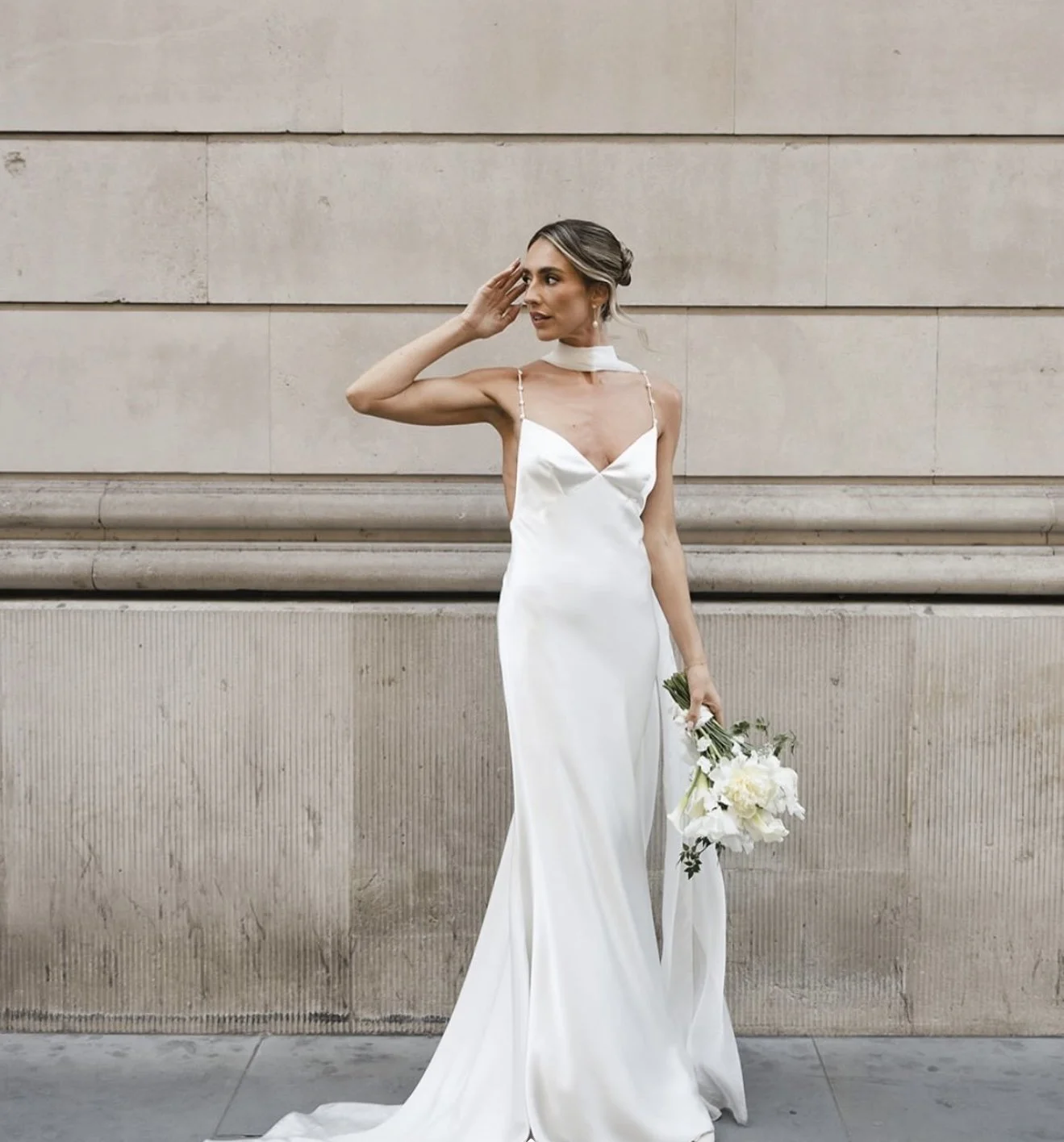 Elegant bridal hairstyle London by John Katsikiotis