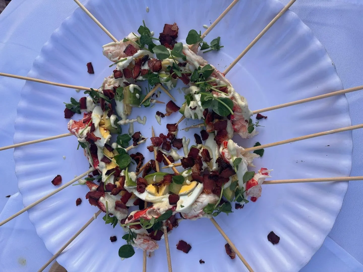 The Lobster Cobb Skewer

#priavtechef, #foodporn, #appetizers, #lobster, #Maine, #mainevacation