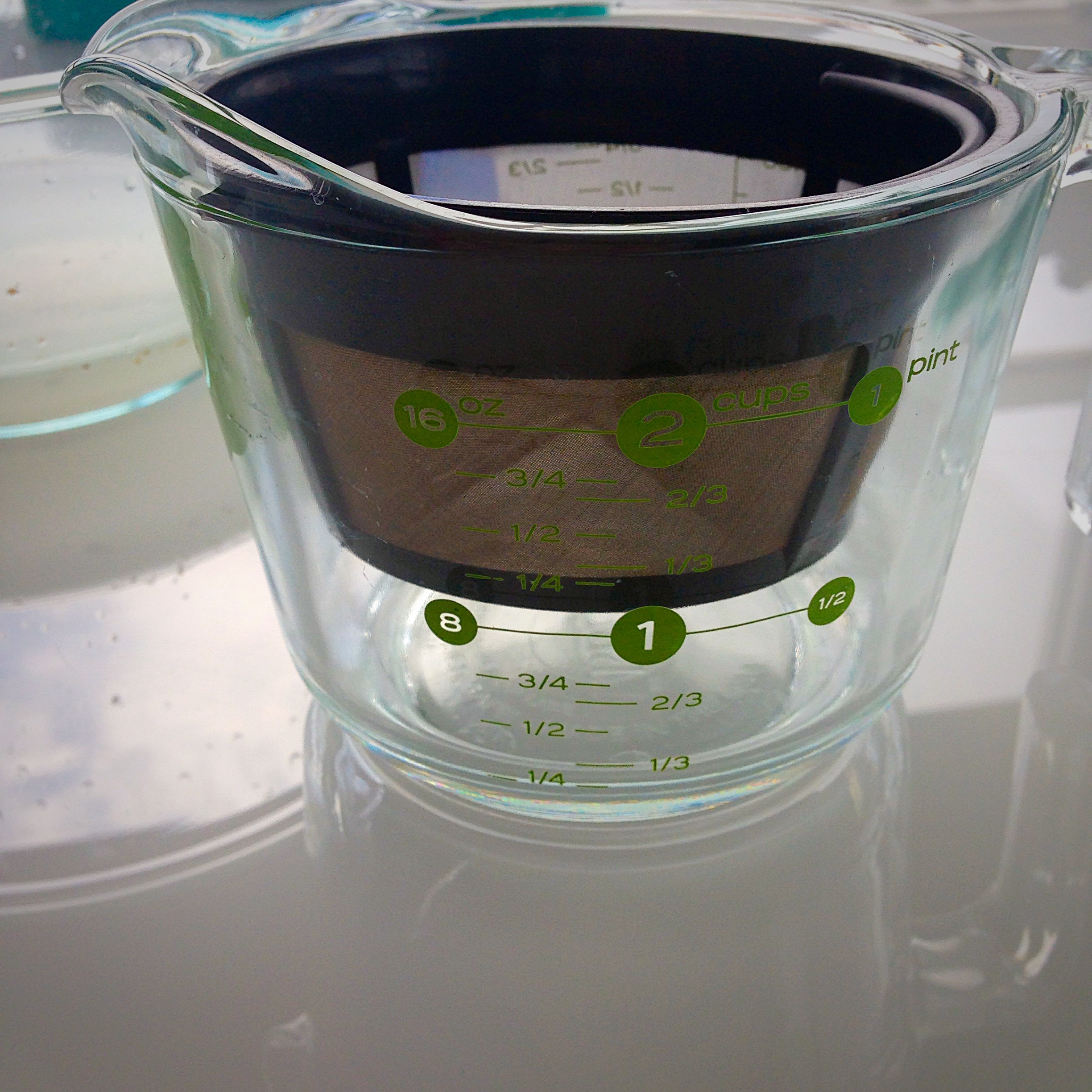 I use a plastic coffee filter