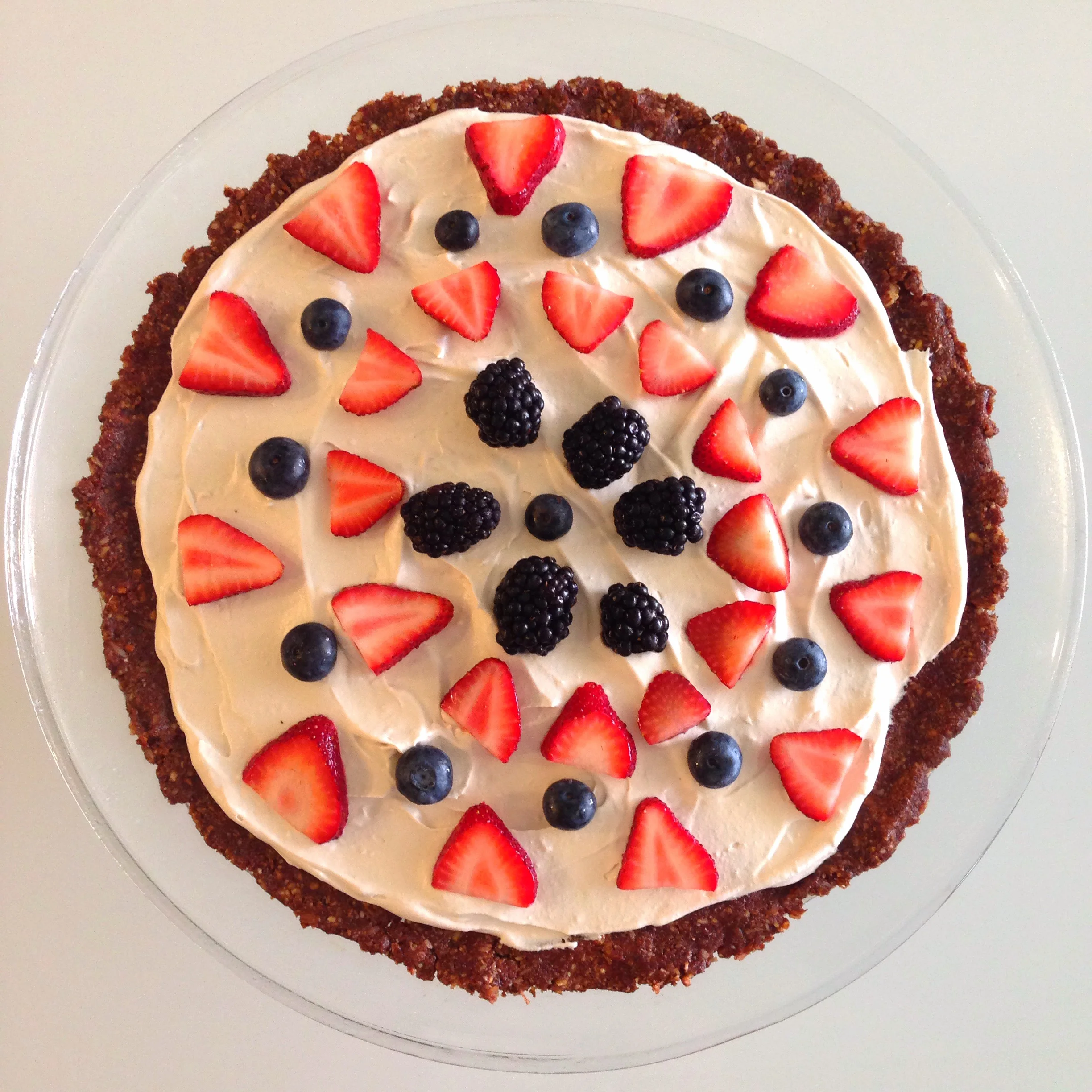 Fruit Pizza with Nutty Chocolate Crust