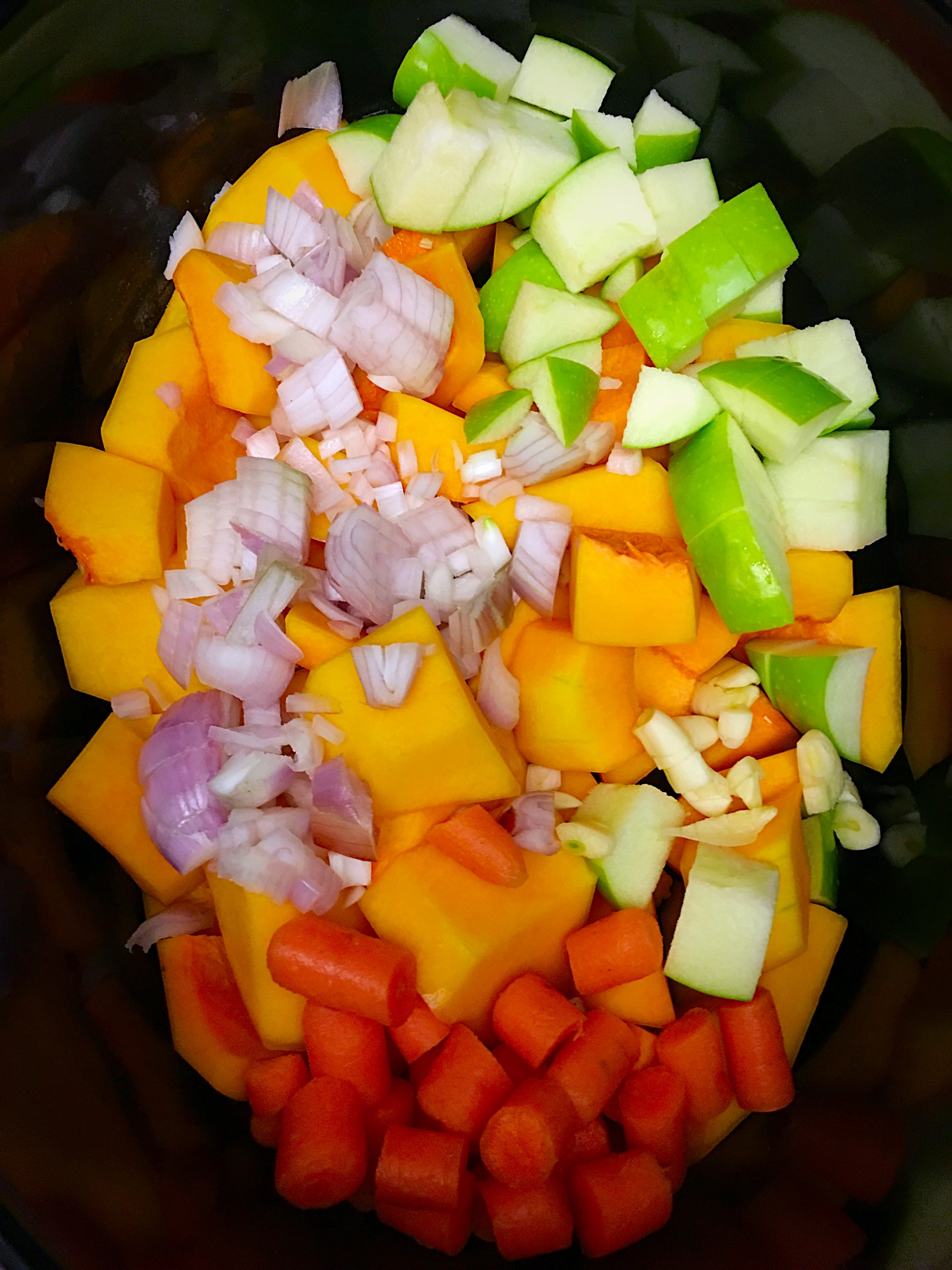 add your chopped veggies