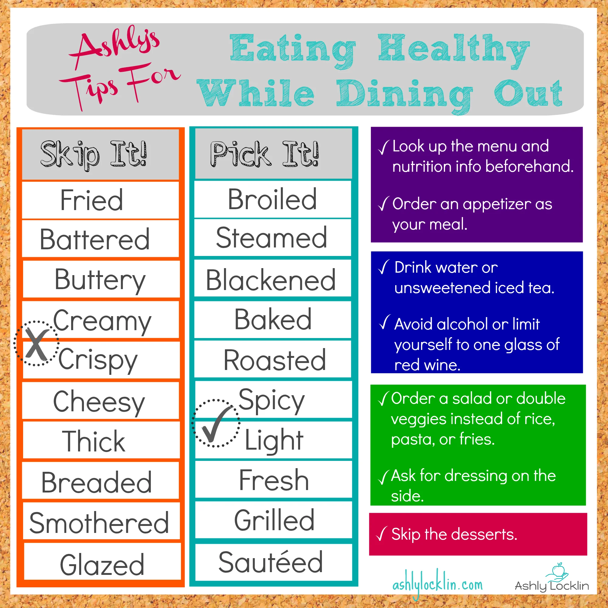Tips for Eating Healthy While Dining Out 
