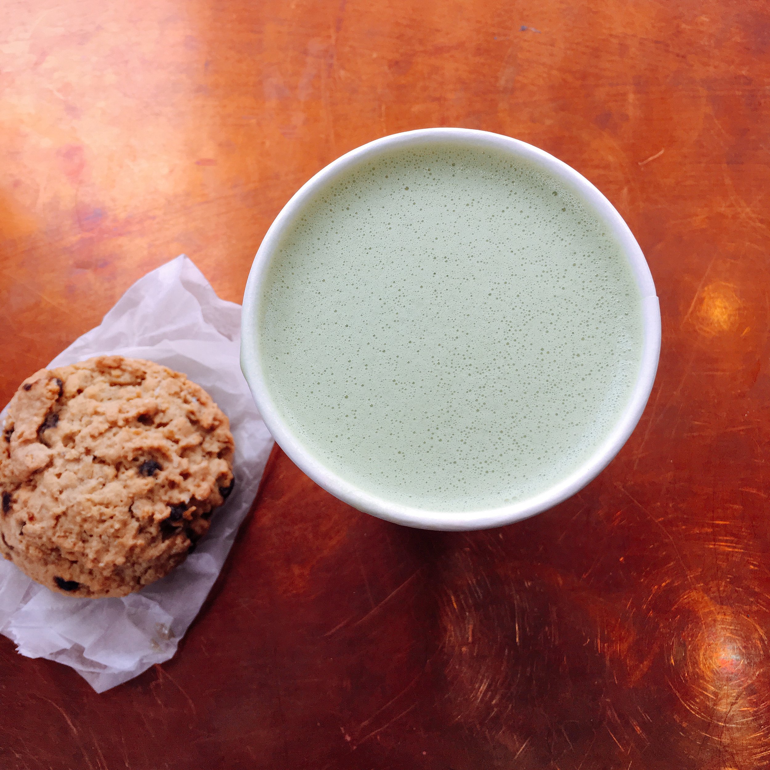 treat yo self x2 : Matcha Almond Latte & Cookie