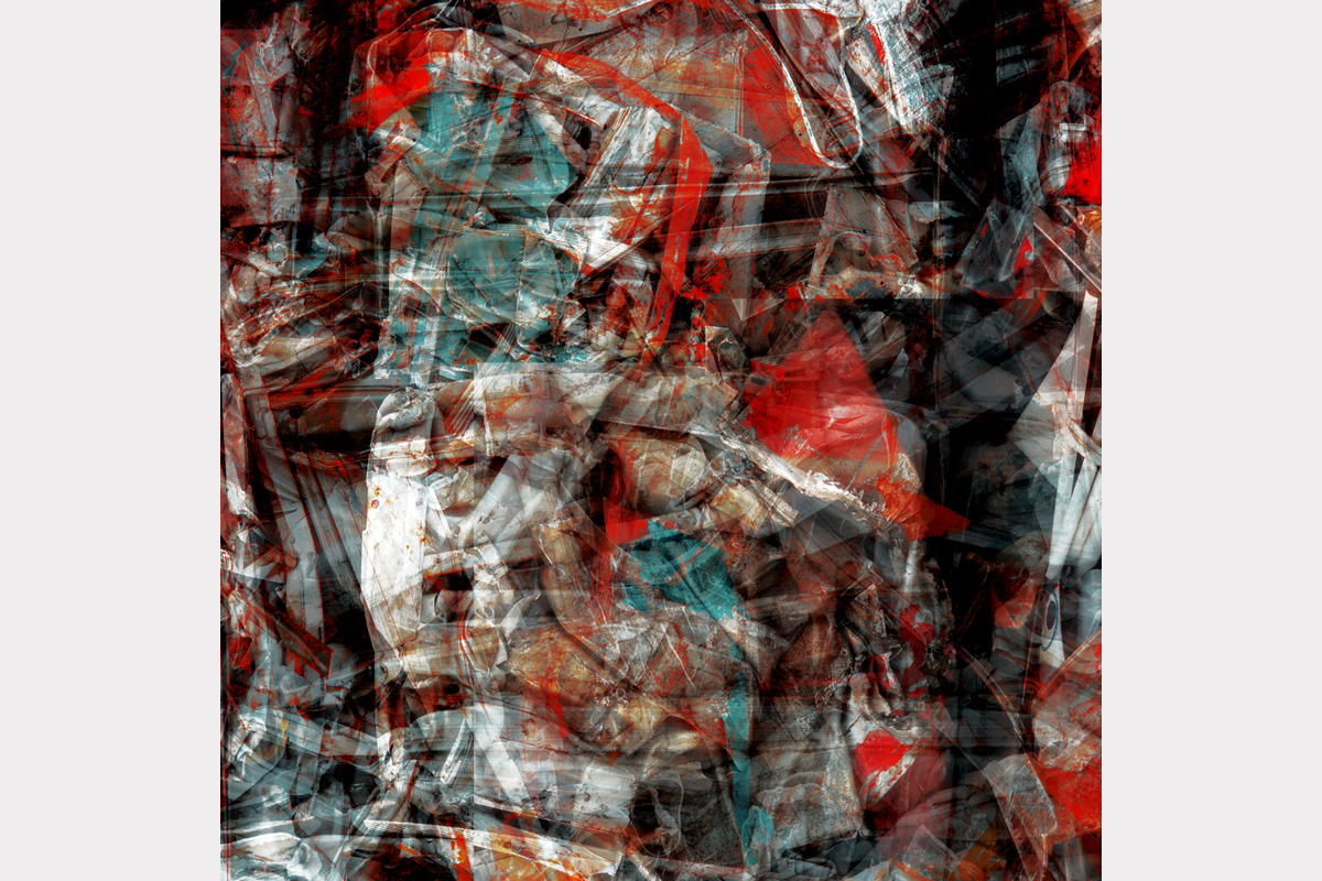 "Riding the warhorse" - 100 cm x 100 cm