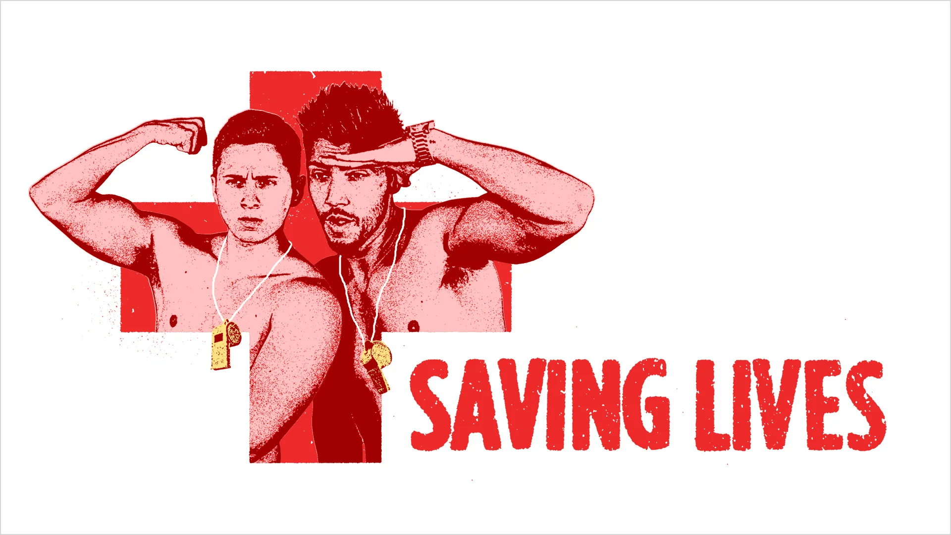 Saving Lives Identity and title sequence for comedic web series about life guards.